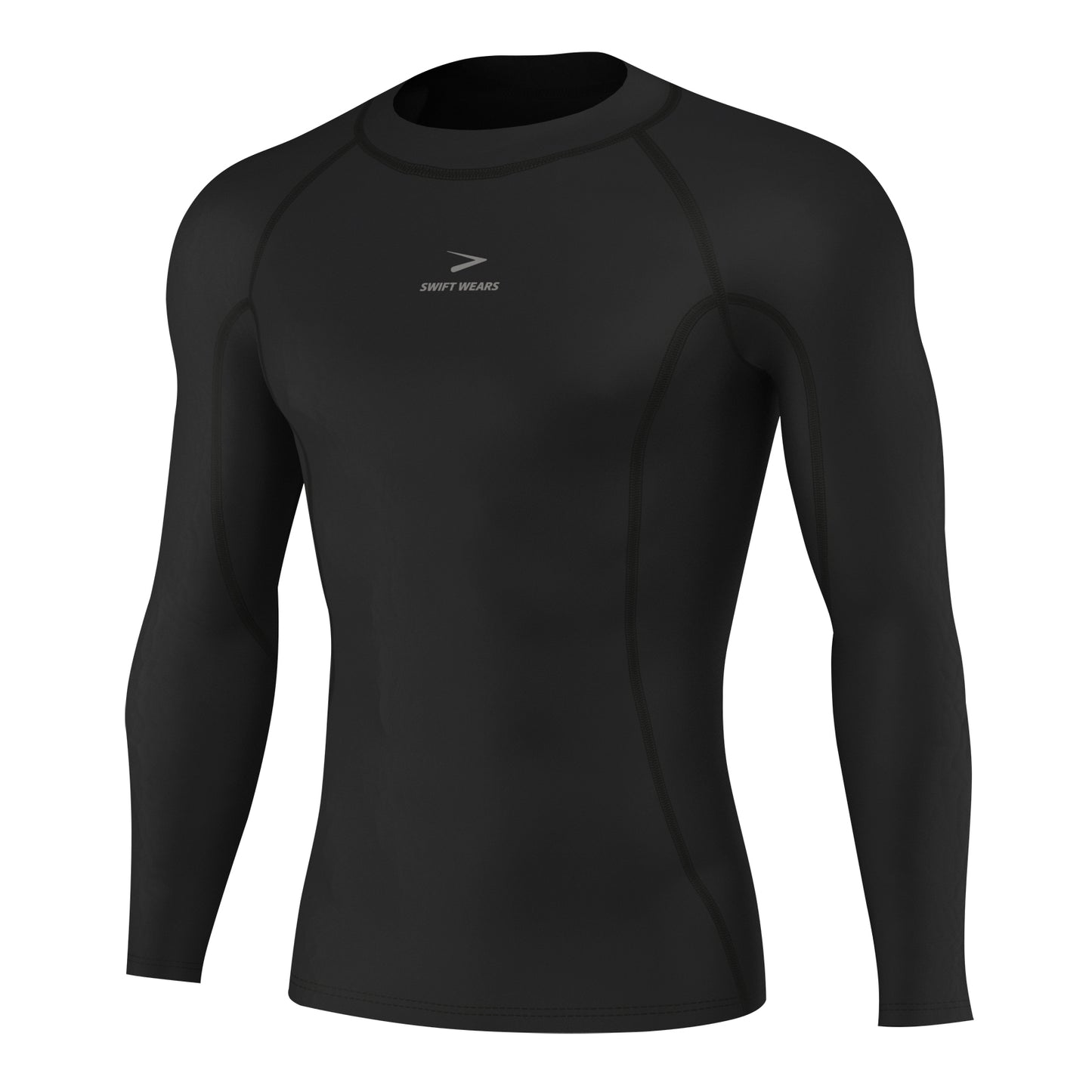 Men's Full Sleeve Compression Tee T-Shirt Black