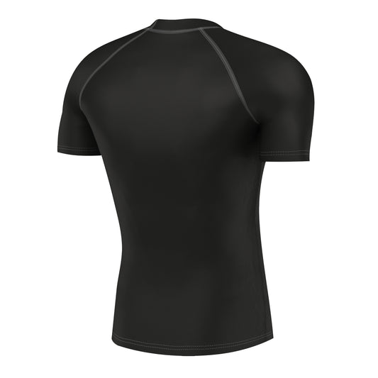 Men's Half Sleeve Compression T-Shirt Black & Grey
