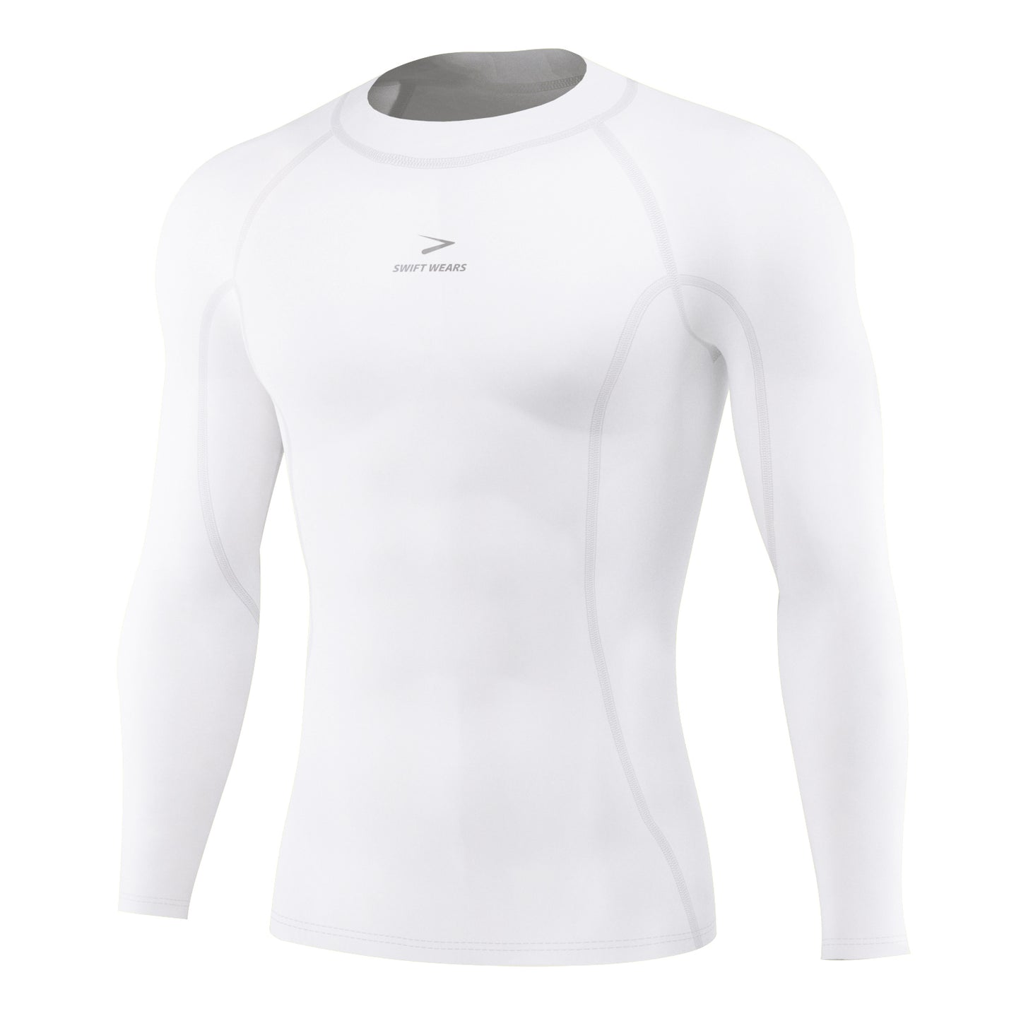 Men's Full Sleeve Compression Tee T-Shirt White