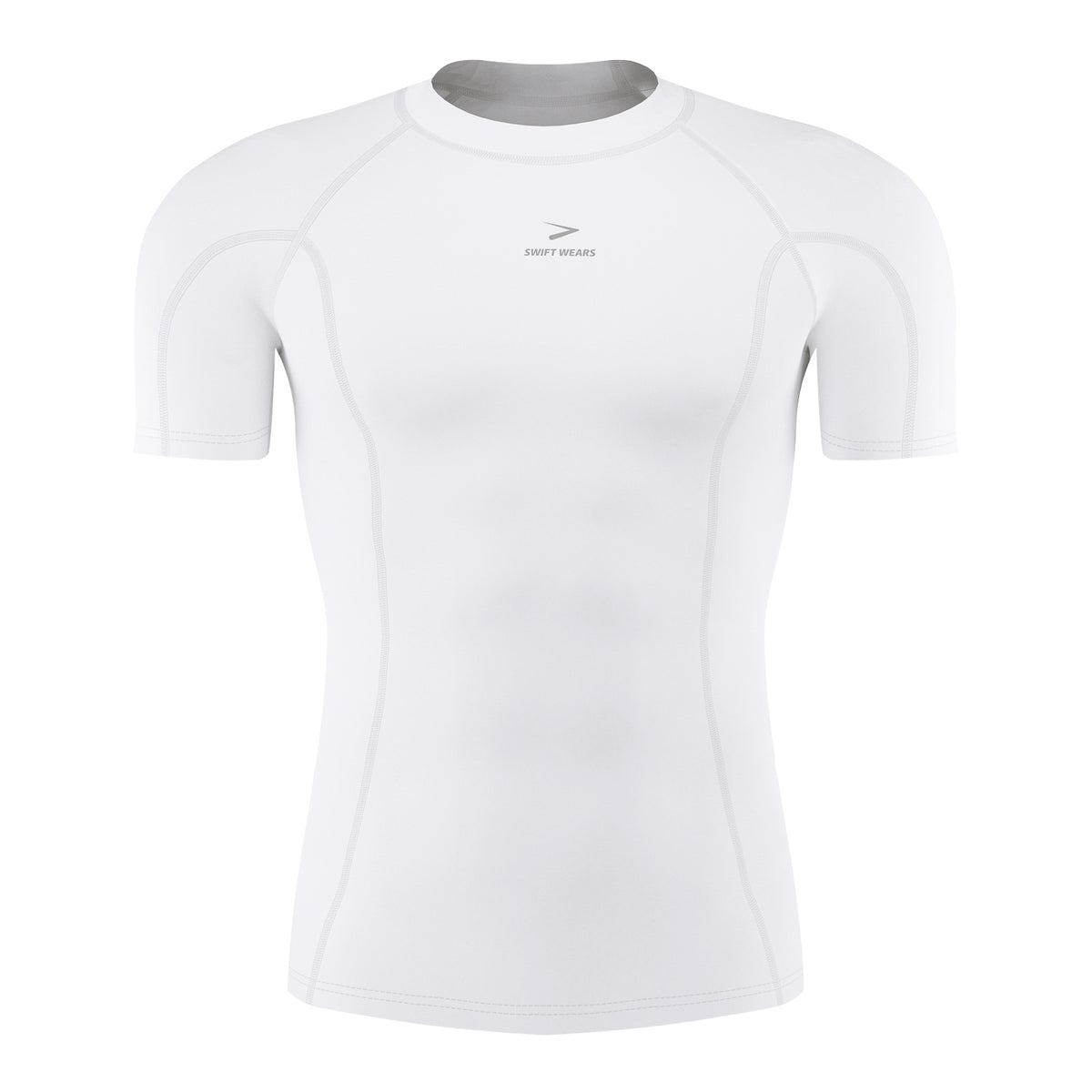 Men's Short Sleeve Compression Shirt – White