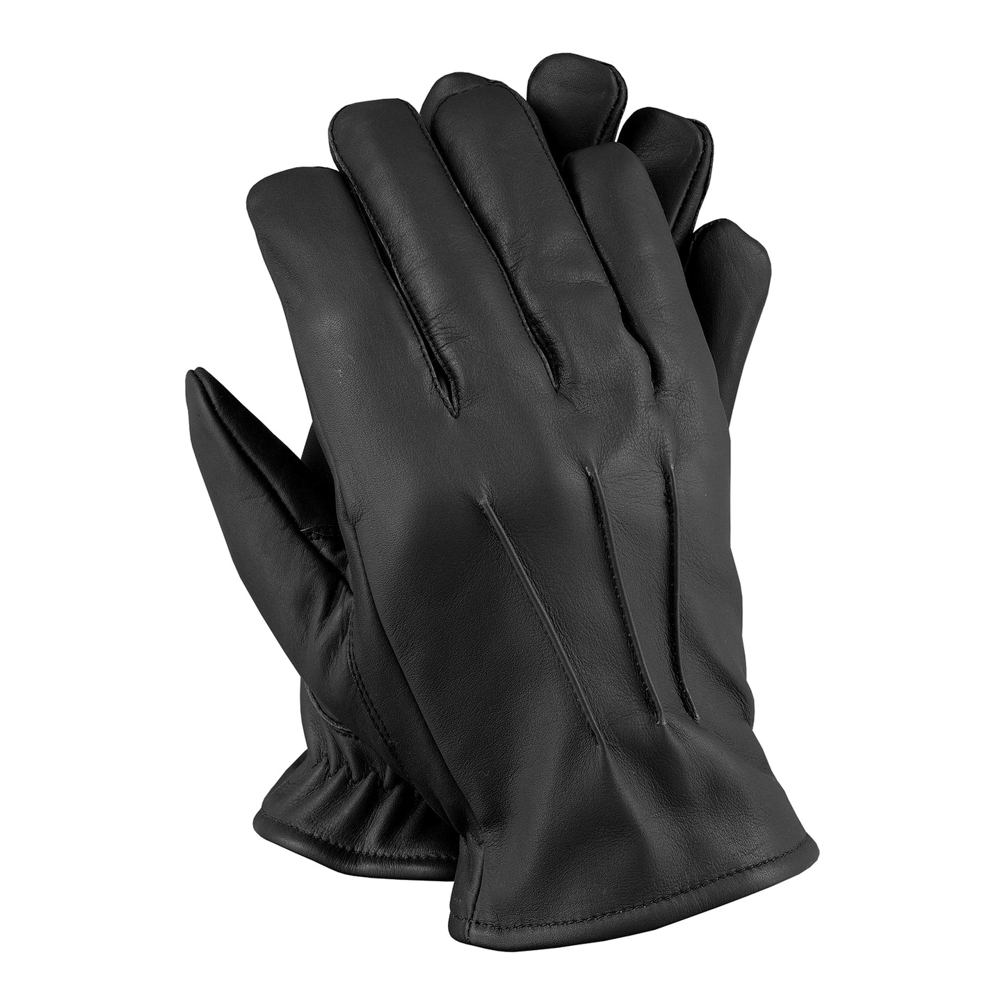 Winter Leather Fleece Lined Gloves Black