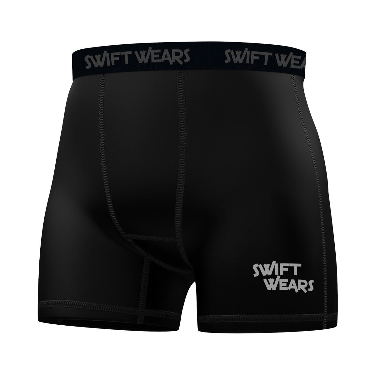 Men's Compression Boxer Shorts – Black