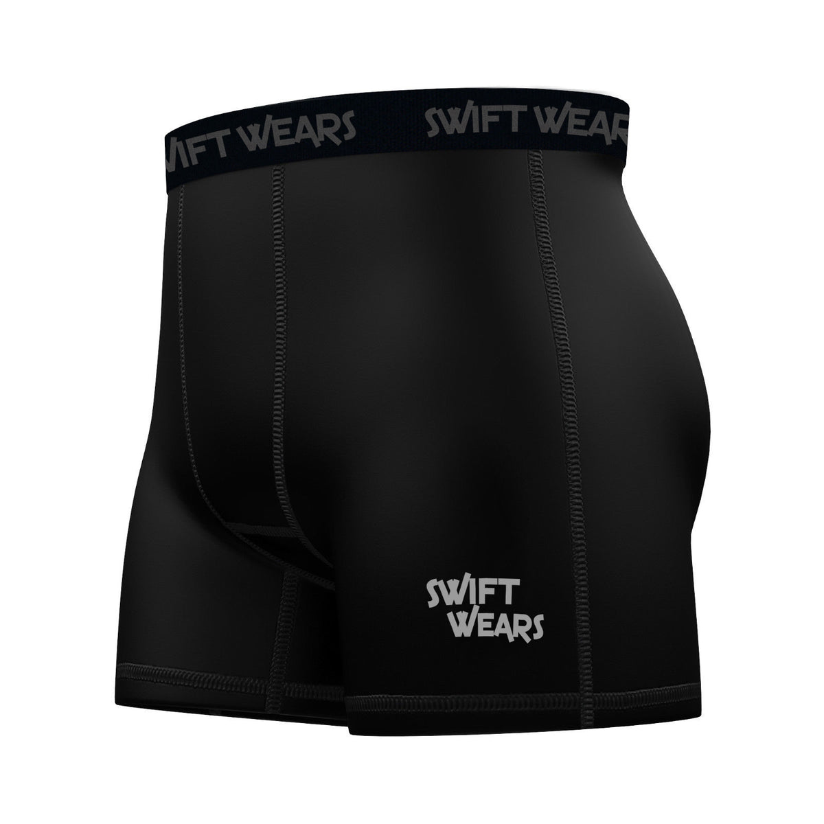 Men's Compression Boxer Shorts – Black