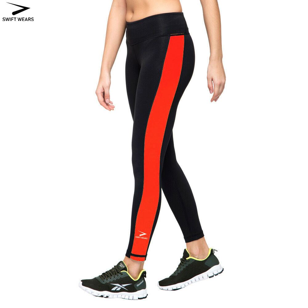 Highwaisted Leggings Black & Red