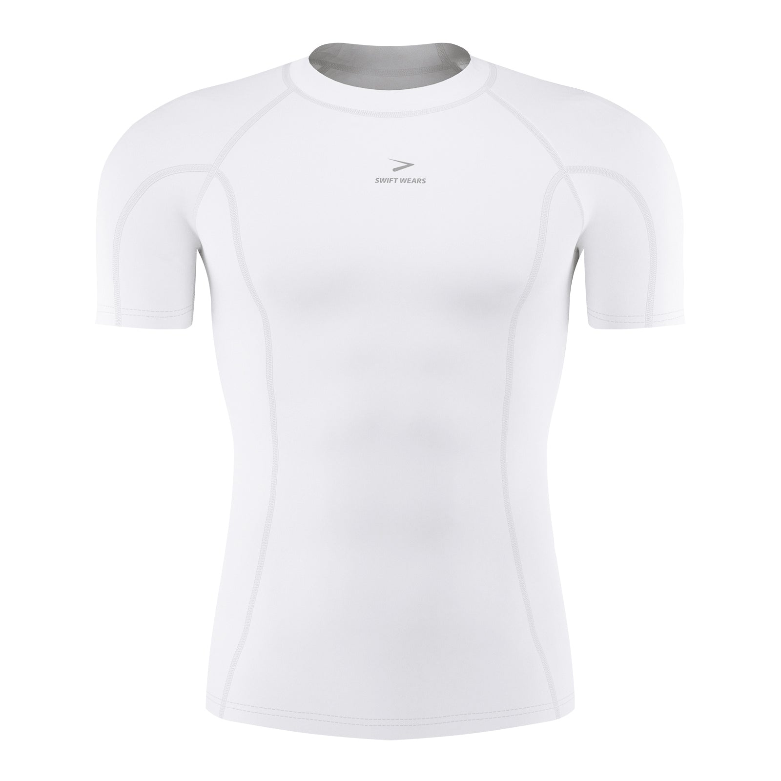 Men's Half Sleeve Compression T-Shirt White – Swift Wears