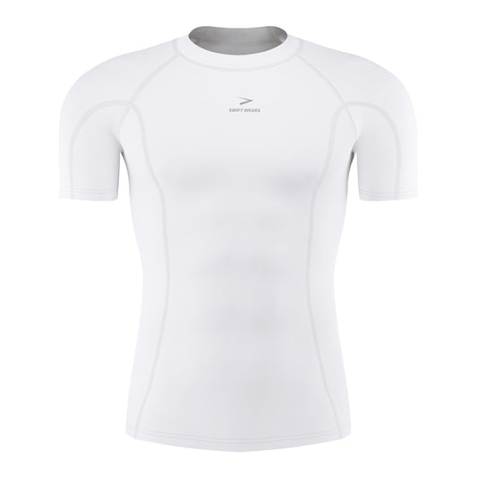Men's Half Sleeve Compression T-Shirt White