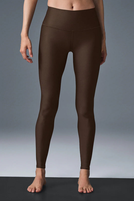 Swift Wears HIgh Waisted Leggings Brown