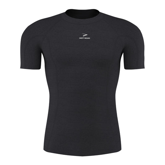 Men's Half Sleeve Compression T-Shirt Charcoal