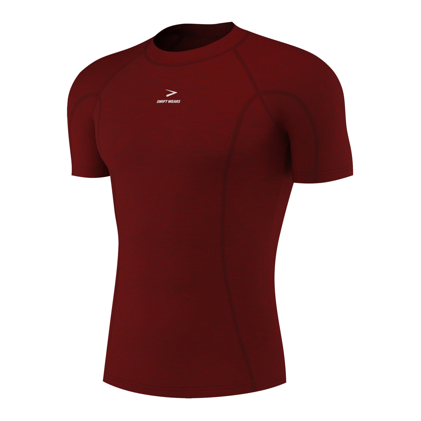 Men's Half Sleeve Compression T-Shirt Maroon