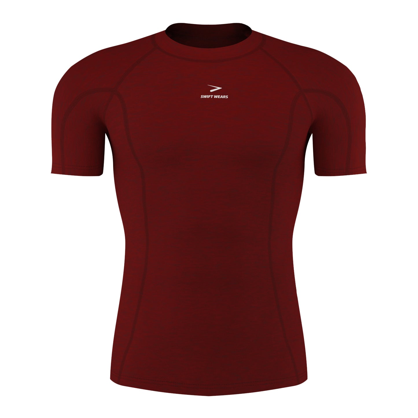 Men's Half Sleeve Compression T-Shirt Maroon