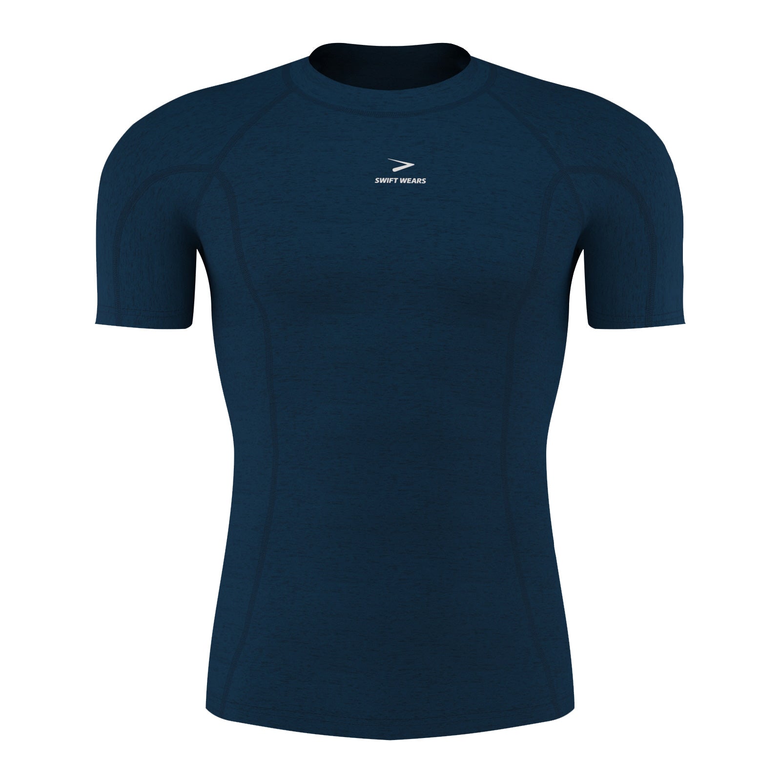 Men's Half Sleeve Compression T-Shirt Navy – Swift Wears