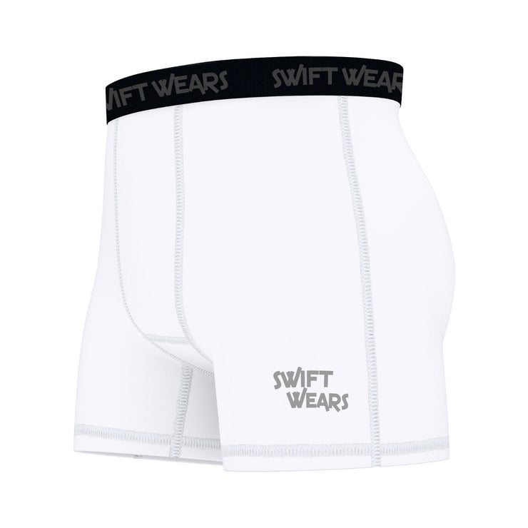 Men's Compression Boxer Shorts White