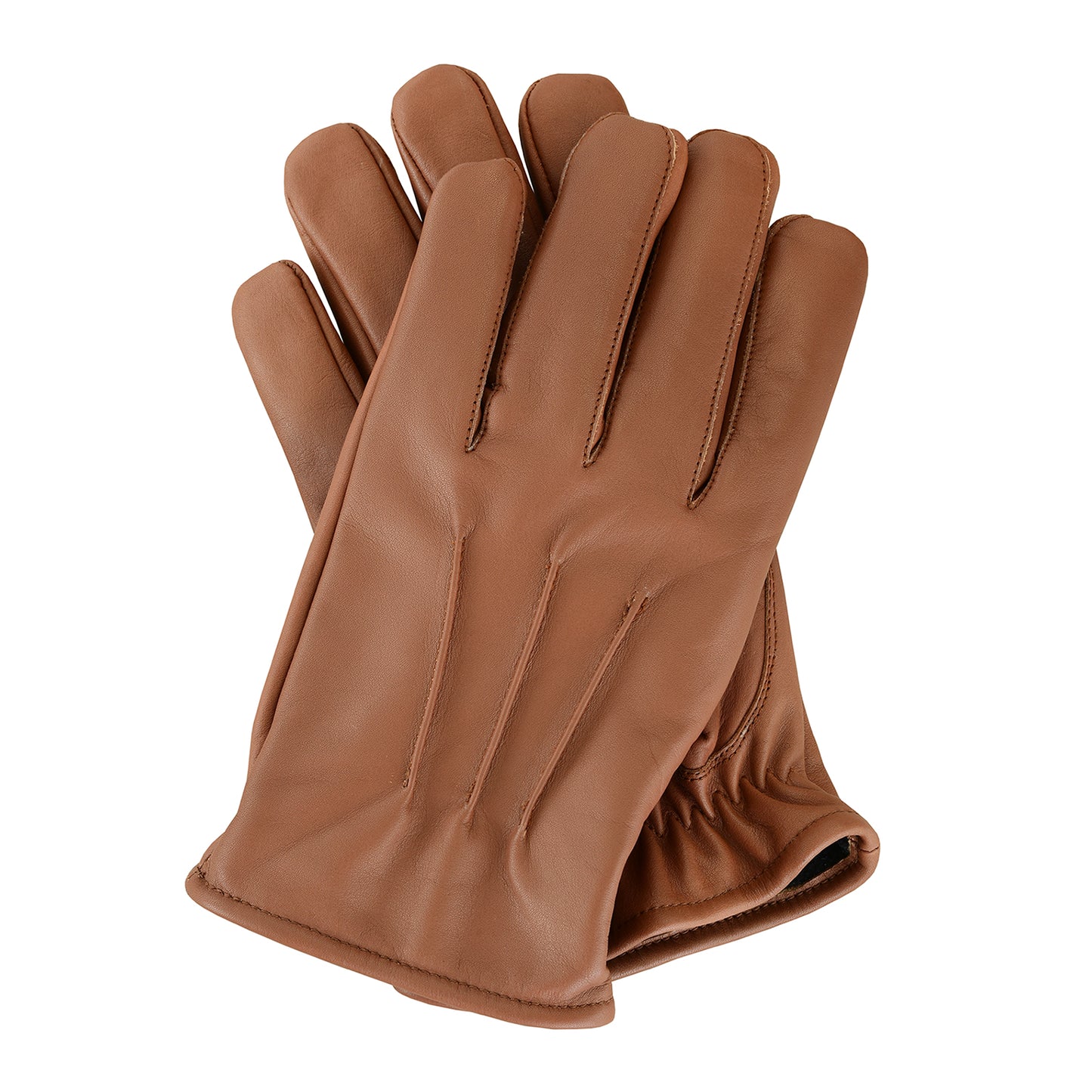 Winter Leather Fleece Lined Gloves Tan