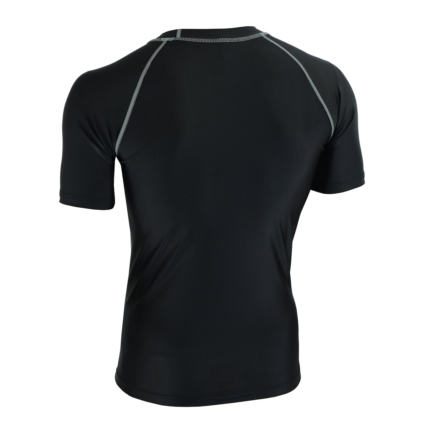 Men's Half Sleeve Compression T-Shirt Black & Grey