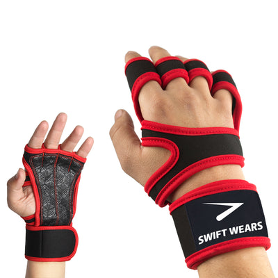 Ultimate Gym Fitness Workout Gloves Red